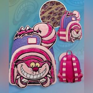 Loungefly Disney Alice in Wonderland Fuzzy Cheshire Cat
Mini Backpack